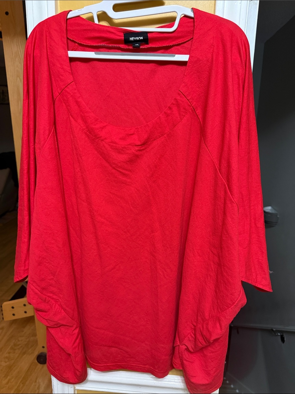 Heyson Women's Bright Red Scoop Neck Tunic